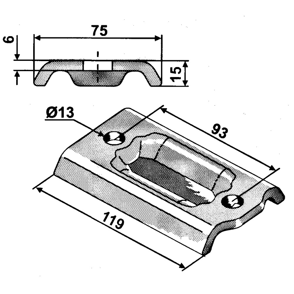 Holding plate frame 80x80